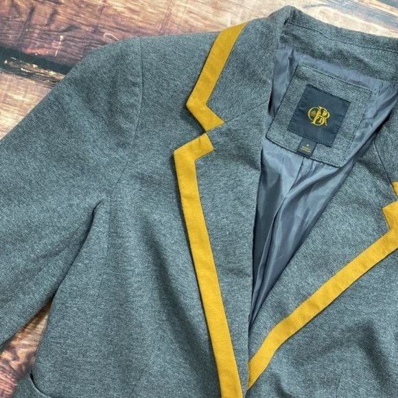 RELISTED Grey Blazer OBR Mustard Yellow Trim - Picture 5 of 12